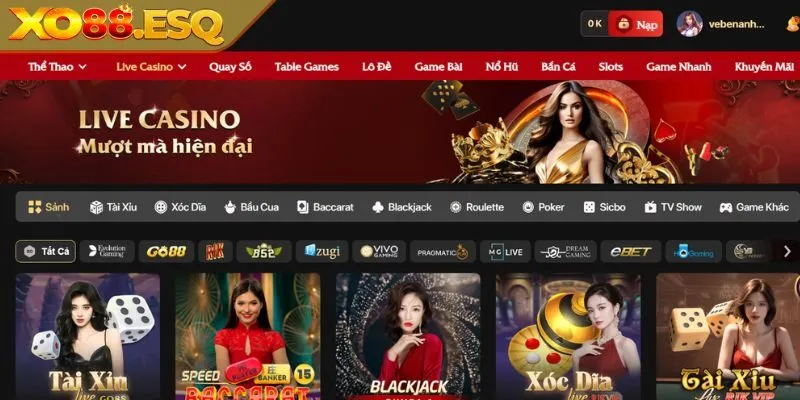 Trải nghiệm chân thực, sống động tại casino Xo88